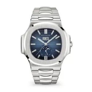 Patek Philippe Nautilus Stainless Steel Grey Dial Watch For Sale