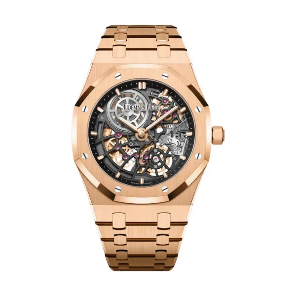 Royal Oak Skeleton Dial Pink Gold Bracelet