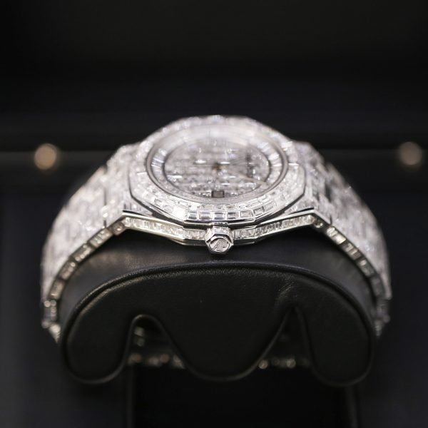 Audemars Piguet Royal Oak 15400st Chandelier Aftermarket Diamonds - Image 3