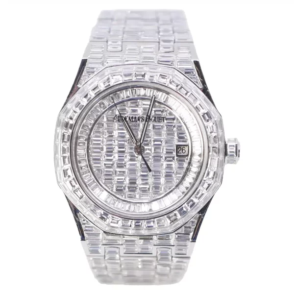 Audemars Piguet Royal Oak 15400st Chandelier Aftermarket Diamonds