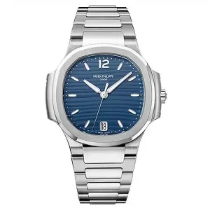 Ladies Nautilus Blue Dial Stainless Steel Watch