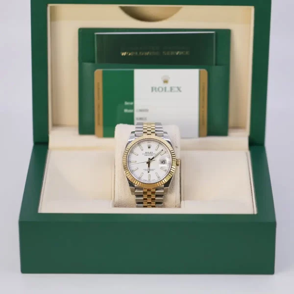 Rolex Datejust 126333 White Index Jubilee 41mm Stainless Steel and Yellow Gold - Image 3