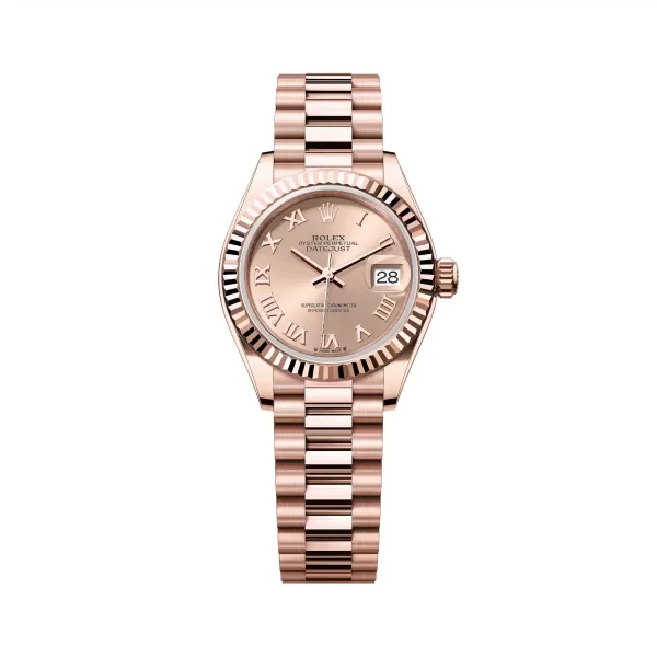 Rolex Lady Datejust 279175 0027 Rosé Roman Dial President Everose Gold