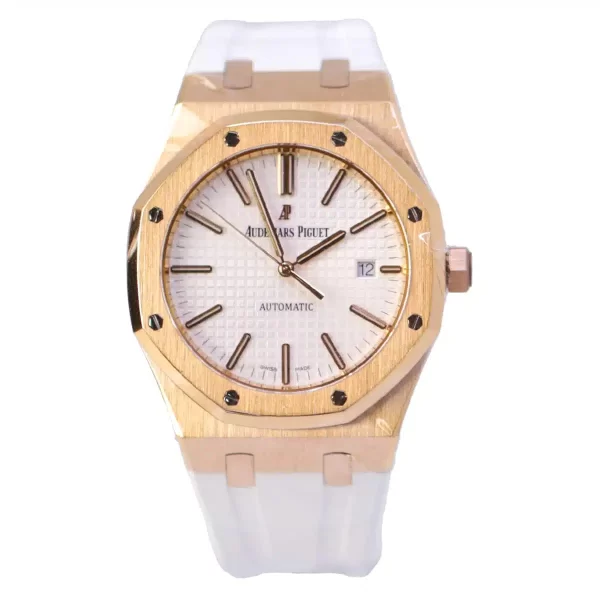 Audemars Piguet Royal Oak White Dial White Rubber Strap Selfwinding watch