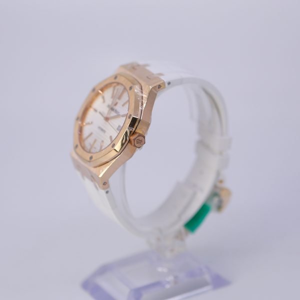 Audemars Piguet Royal Oak White Dial White Rubber Strap Selfwinding watch - Image 5