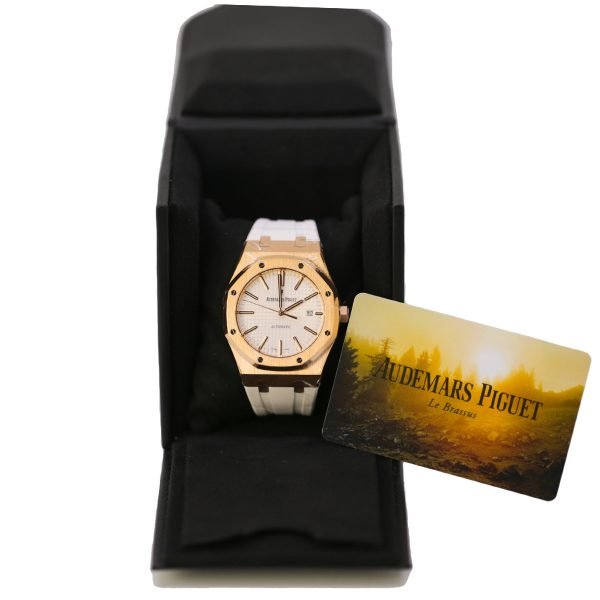 Audemars Piguet Royal Oak White Dial White Rubber Strap Selfwinding watch - Image 3