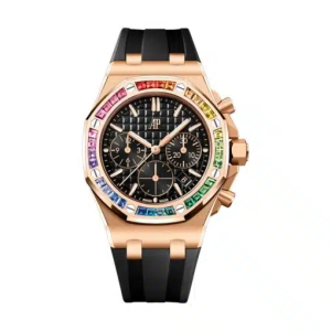 Royal Oak Offshore Black Dial Black Rubber Strap